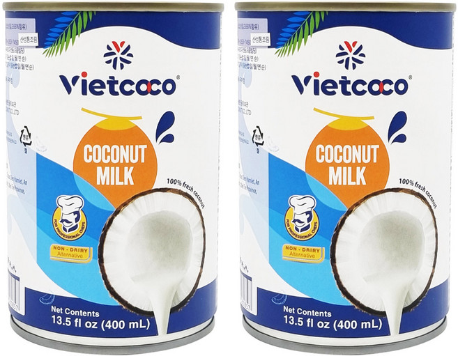비엣코코 코코넛 밀크, 400ml, 2개