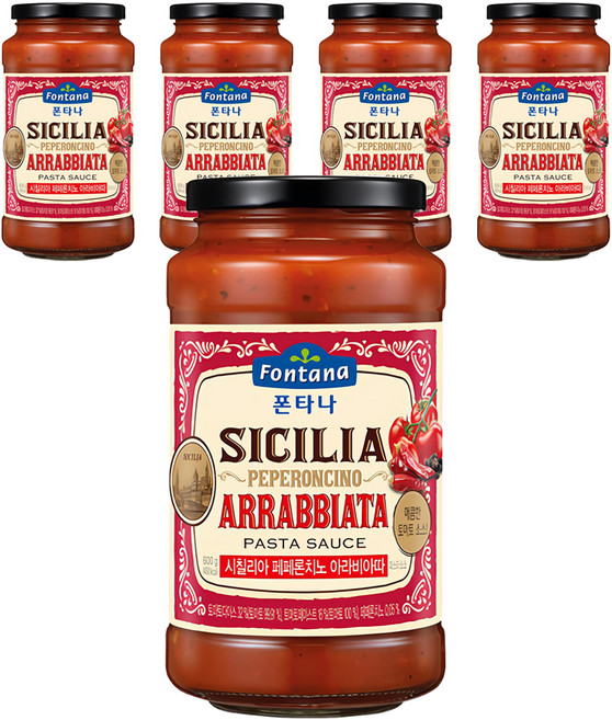Sempio 膳府 Fontana 西西里香辣番茄義大利麵醬, 5個, 600g