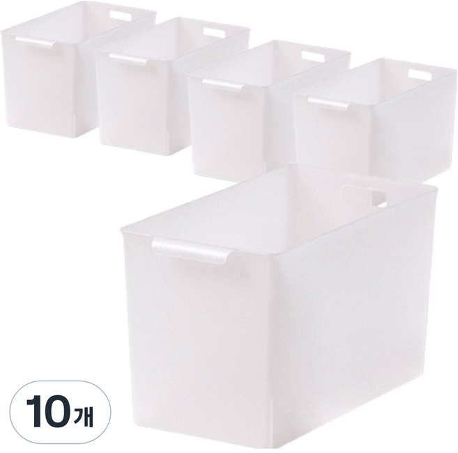 EZLIVING 食品儲藏室手把收納籃, 半透明, 10個