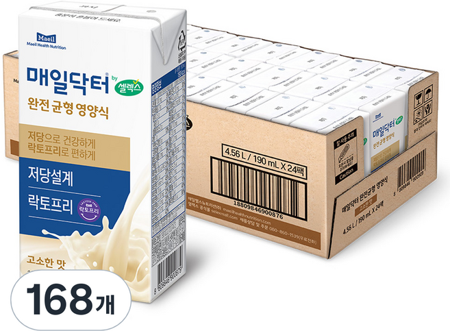 셀렉스 매일닥터 완전균형영양식 고소한맛, 190ml, 168개