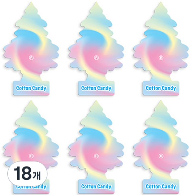 리틀트리 종이 방향제, 코튼캔디, 18개