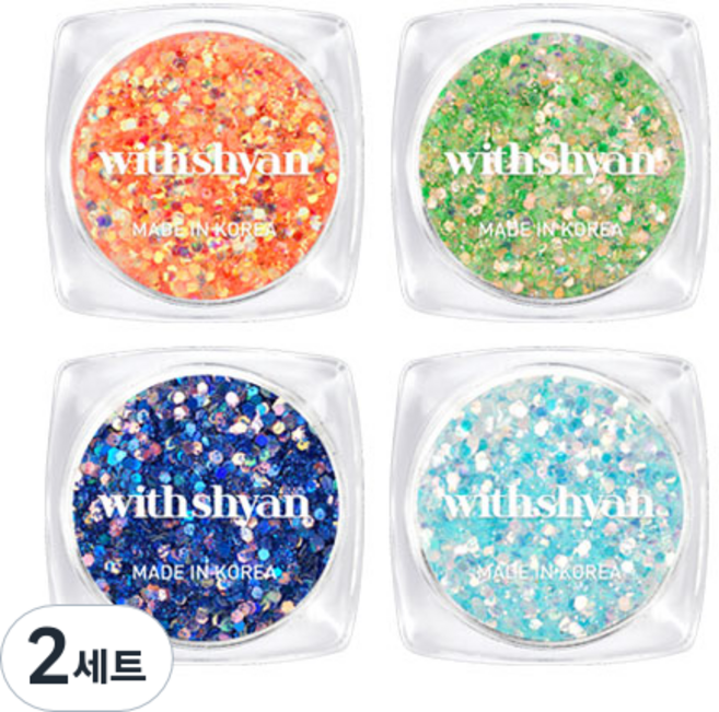 위드샨 프리미엄 쥬얼 네일글리터 4종 세트, B set, 2개