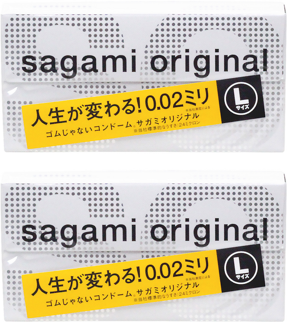 사가미 신형 오리지널 0.02 라지 콘돔, 6개입, 2개