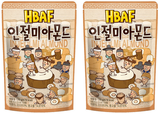 바프 인절미 아몬드, 120g, 2개