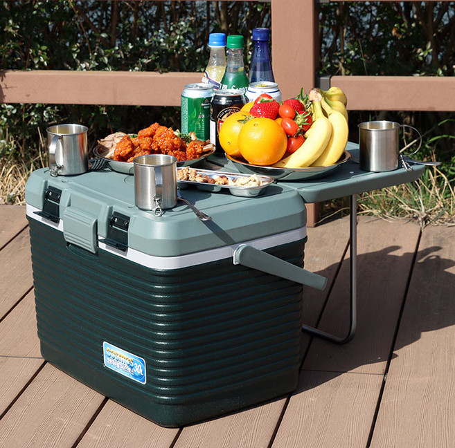 코스모스 캠핑테이블 아이스박스, 혼합색상, 30L