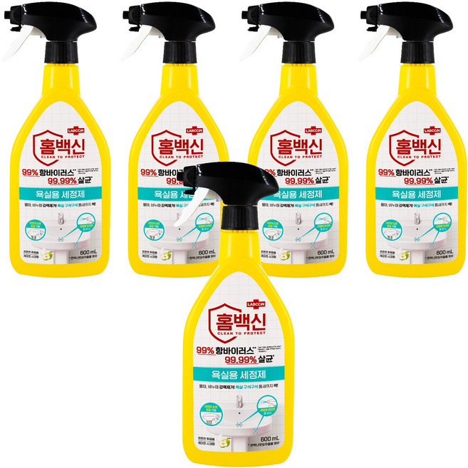 홈백신 욕실용 세정제, 600ml, 5개