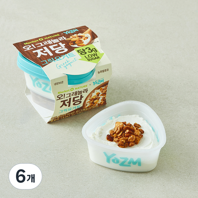 요즘 오그래놀라 저당 그릭요거트, 115g, 6개