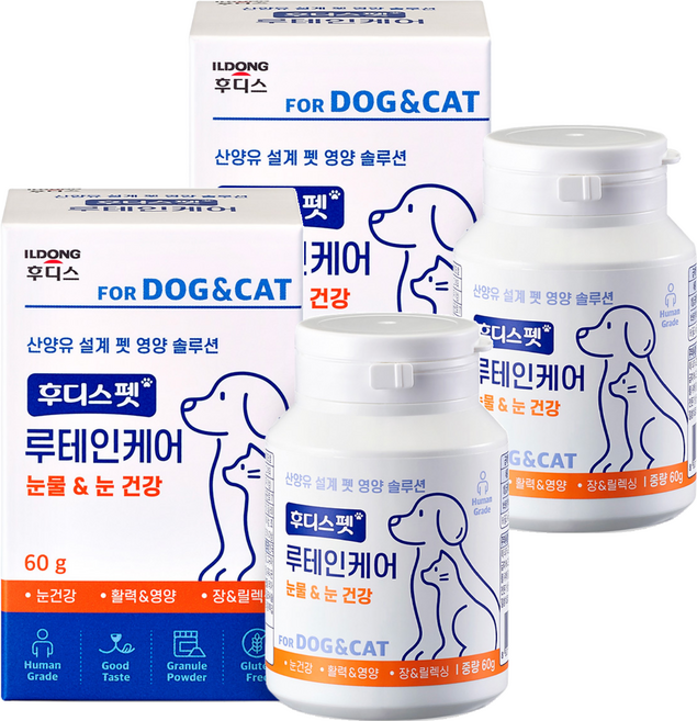 후디스펫 반려동물 영양제, 60g, 눈물개선/눈건강, 2개