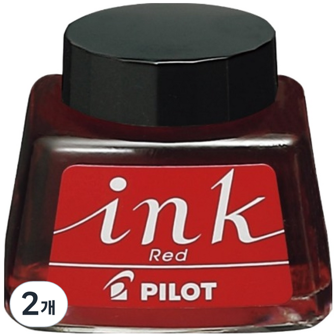 파이롯트 만년필용 잉크 30ml, 레드, 2개