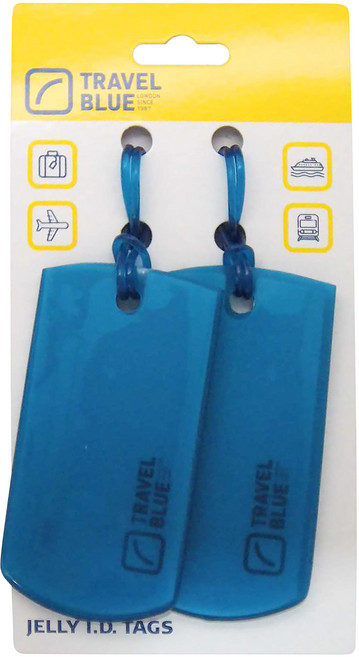Travel Blue 英國藍旅 果凍行李掛牌 2個