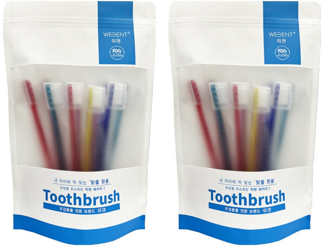 위덴 먼슬리팩 사각헤드 이중미세모 칫솔, 12개입, 2세트