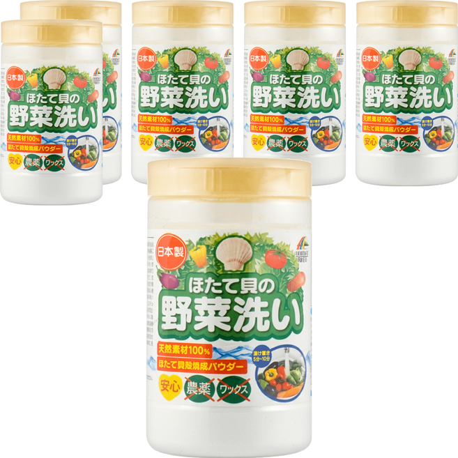 UnIMAT RIKEN 蔬果清潔貝殼粉 日本產, 100g, 6罐