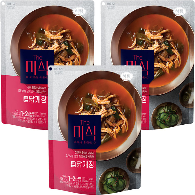 더미식 큰 닭개장, 500g, 3개