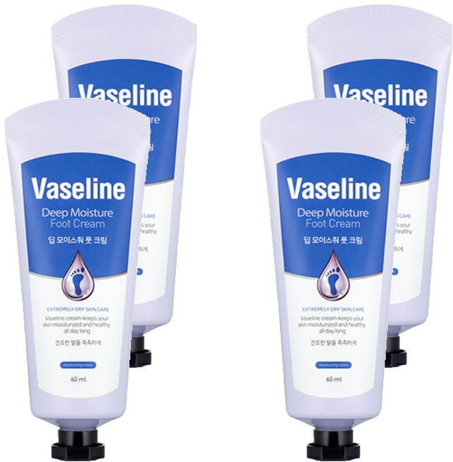 바세린 C2Y 딥 모이스춰 풋크림, 1개입, 4개, 60ml