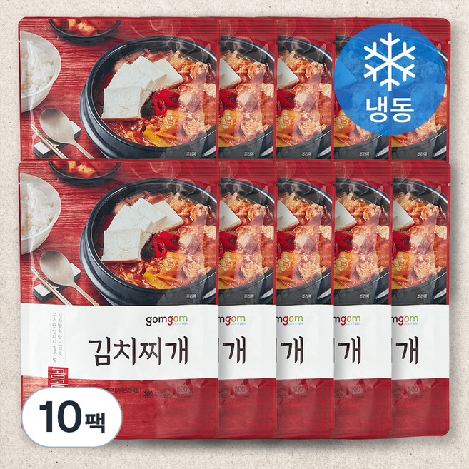 곰곰 김치찌개 (냉동), 500g, 10팩