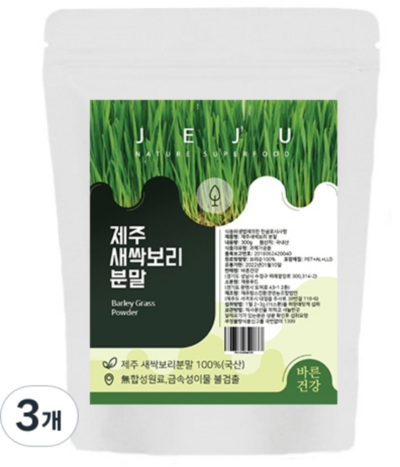 바른건강 새싹보리 분말, 300g, 3개