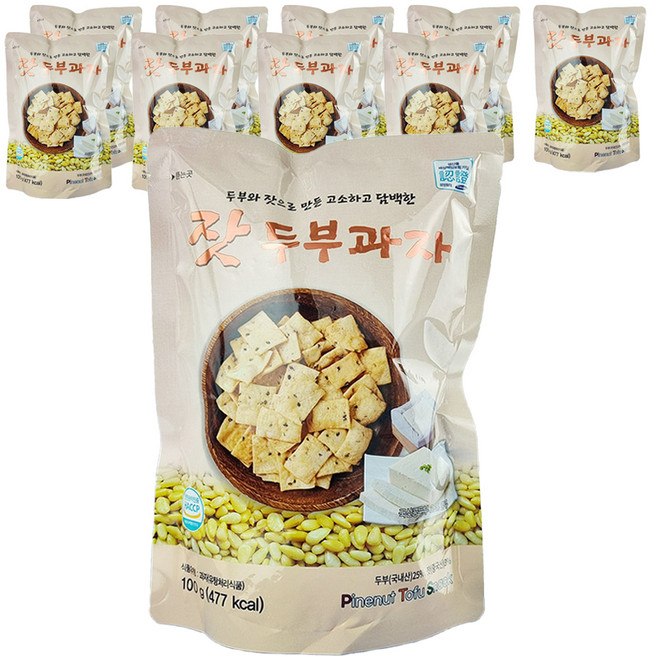 소이빈델리 잣두부과자, 10개, 100g