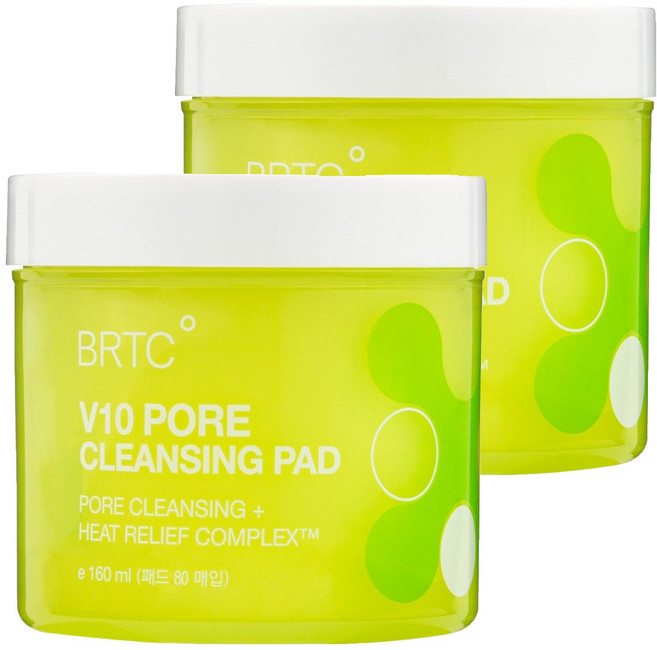 BRTC. V10 毛孔清潔棉片, 2個, 80枚入
