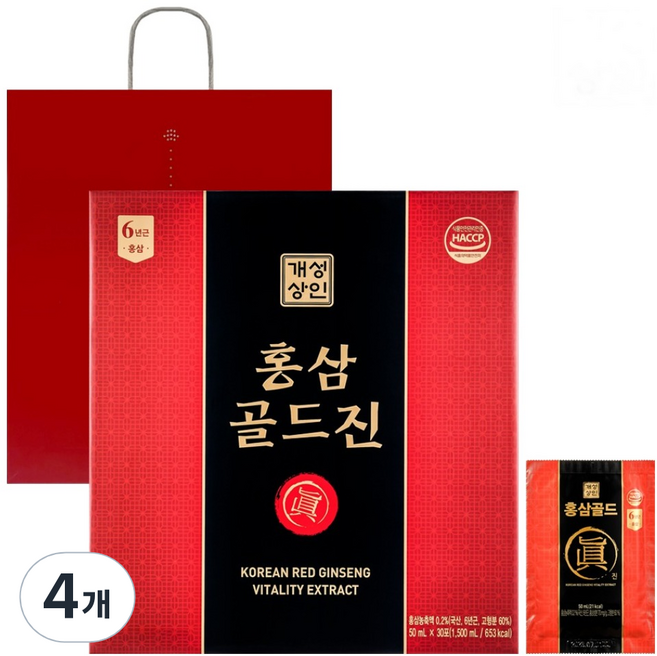 개성상인 홍삼골드진, 50ml, 4개