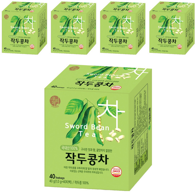 우리차 작두콩차, 1g, 40개입, 5개