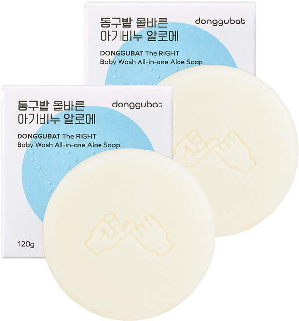 동구밭 유아용 비누 알로에, 100g, 2개