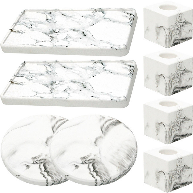 코시나 규조토 액세서리 4종세트, 대리석, 2세트