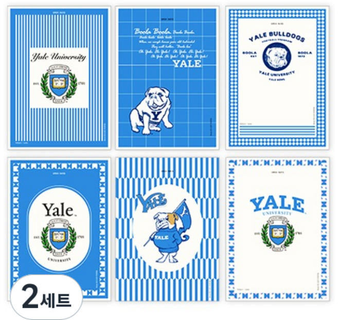 Blue Rabbit YALE Open Classic 韓國製造橫線筆記本 6入組, 混合色, 2套