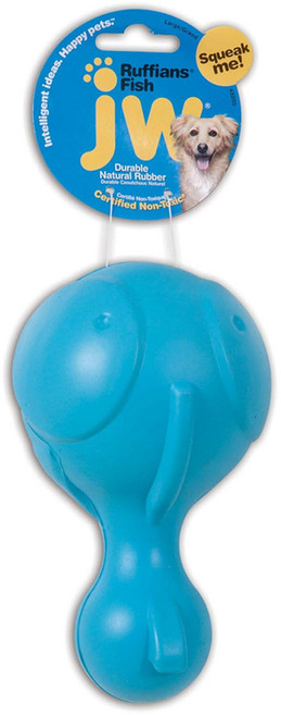 Petmate jw 飛天魚 狗玩具, 藍色, 1個