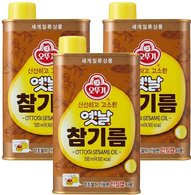 OTOKI 不倒翁 Yetnal 傳統芝麻油, 500ml, 3瓶