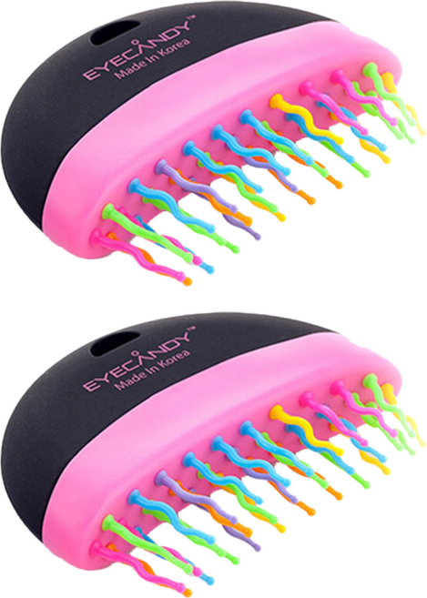 아이캔디 레인보우 반달 브러쉬, 혼합 색상, 2개