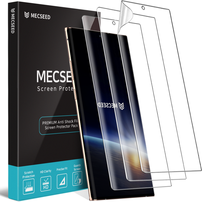 MECSEED 滿版玻璃手機螢幕保護貼 6DNF, 3張