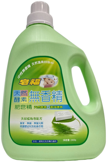 [箱裝]皂福 無香精天然酵素肥皂精, 2.4kg, 1入, 6桶