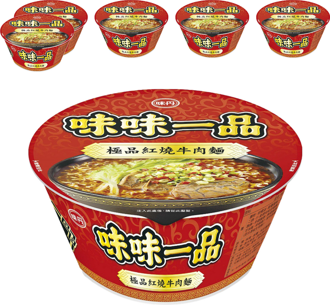 味丹 味味一品 極品紅燒牛肉麵, 6入