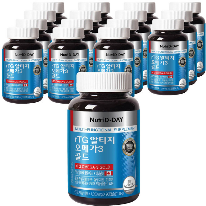 뉴트리디데이 rTG 알티지 오메가3 골드, 90정, 16개