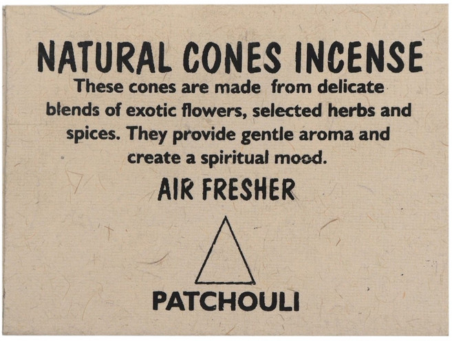 尼泊爾 LOTUS 天然手工香薰塔香 附香座, 廣藿香 PATCHOULI