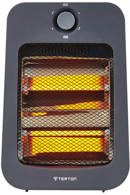 TERTON 石英管迷你電暖器, 炭灰色, TH-2824C