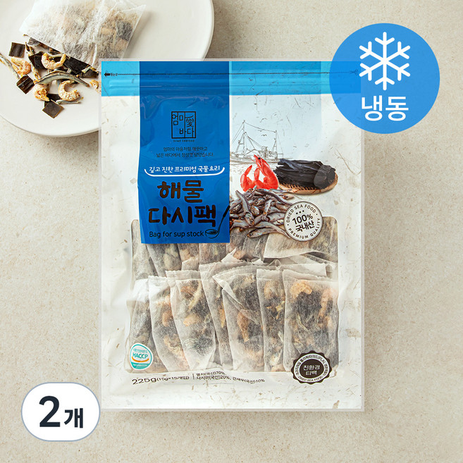해물 다시팩 (냉동), 15g, 15개입, 2개