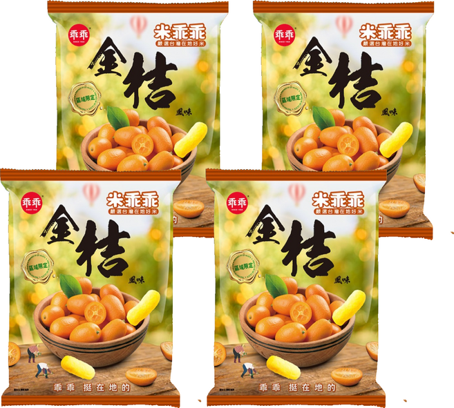 乖乖 米乖乖 金桔風味, 40g, 4包