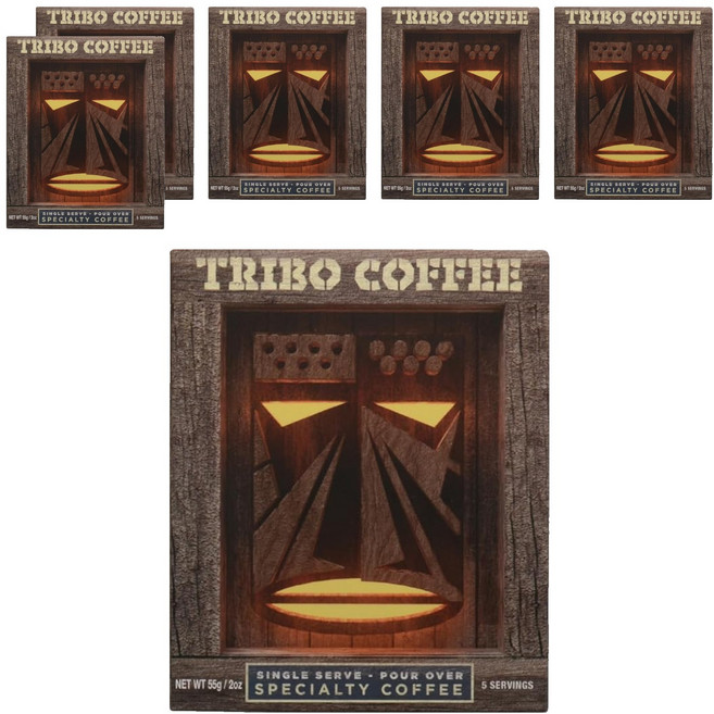 TRIBO COFFEE 濾掛式咖啡 經典綜合5種口味, 11g, 5包, 6盒