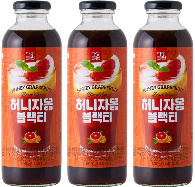 다농원 허니자몽 블랙티, 600g, 1개입, 3개