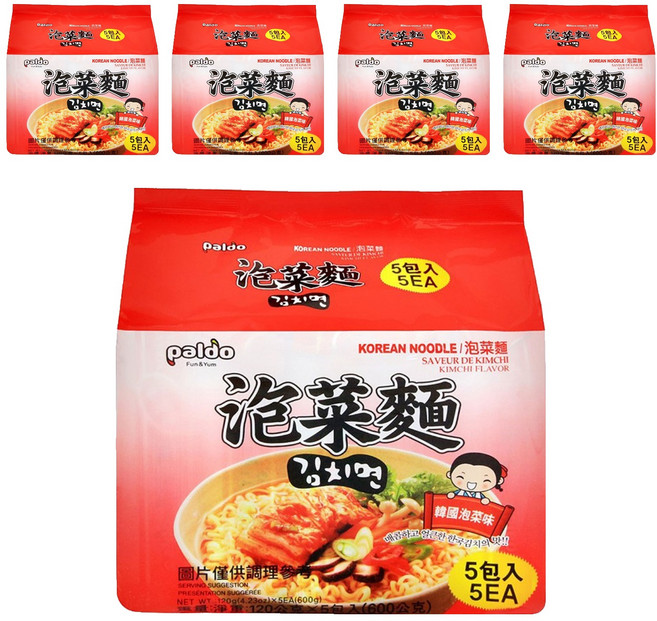 paldo 八道 泡菜高麗麵 120g, 25包