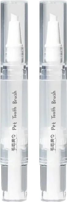毛乾爽 寵物專用牙刷筆 5ml, 白色, 2支