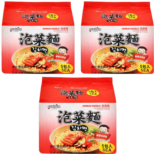 paldo 八道 泡菜高麗麵 120g, 15包
