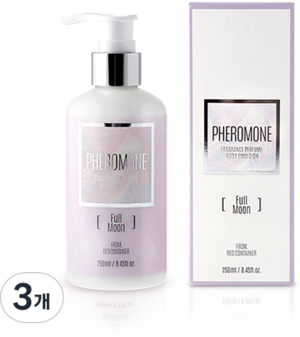 레드컨테이너 풀문 퍼퓸 바디 에멀젼 페로몬향, 3개, 250ml