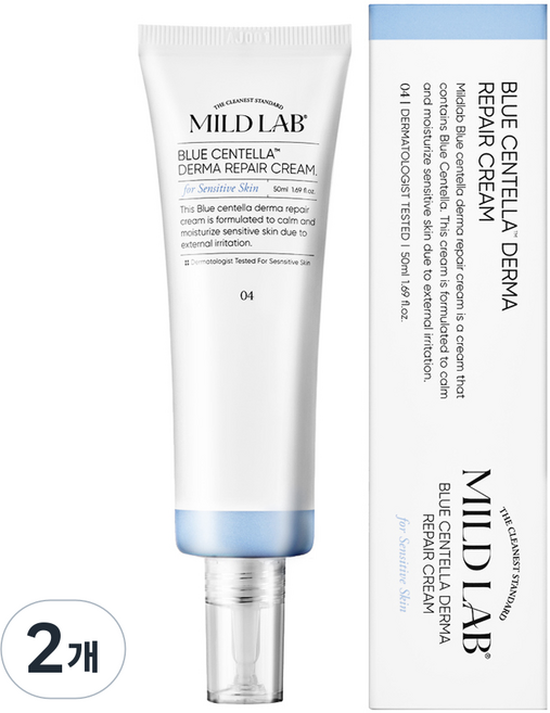 마일드랩 블루센텔라 더마 리페어 크림, 50ml, 2개
