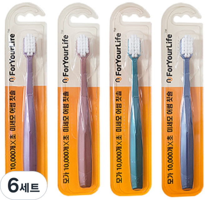 일상나눔 포유어라이프 초 미세모 어썸 칫솔 4종 세트, 4개입, 6세트