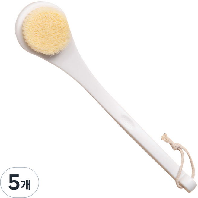 놀자리빙 프리미엄 샤워 바디브러쉬, 화이트, 5개