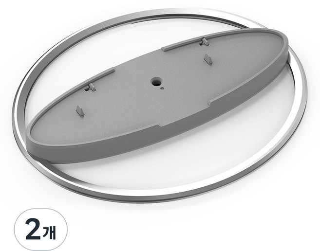 스페이스쉴드 소니 플레이스테이션 5 / 프로 / 슬림 호환 알파 메탈 엣지 콘솔 수직 버티컬 스탠드 받침대, 그레이실버, 2개