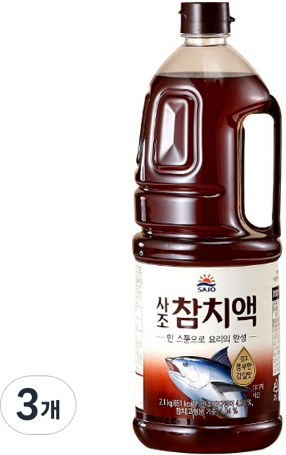 사조 참치액, 2.1kg, 3개