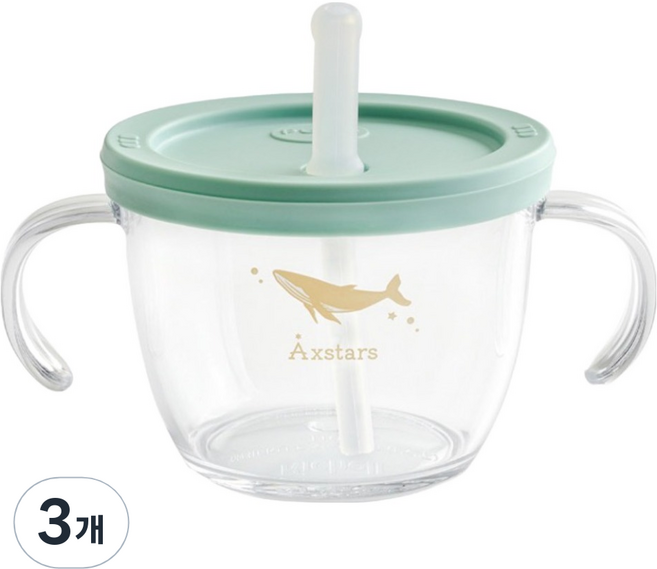릿첼 아스타 첫걸음 빨대컵, 150ml, 3개, 민트